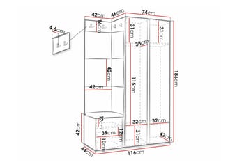 Dunvegan Highboard White - Säilytys - Kaappi - Säilytyskaappi