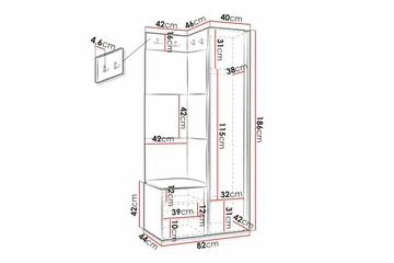 Dunvegan Highboard White - Säilytys - Kaappi - Säilytyskaappi