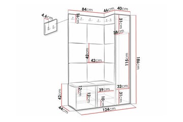 Dunvegan Highboard White - Säilytys - Kaappi - Säilytyskaappi
