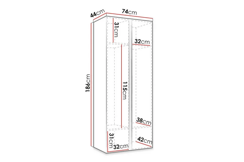 Dunvegan Highboard White - Säilytys - Kaappi - Säilytyskaappi