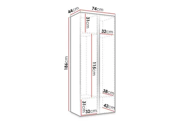 Dunvegan Highboard White - Säilytys - Kaappi - Säilytyskaappi