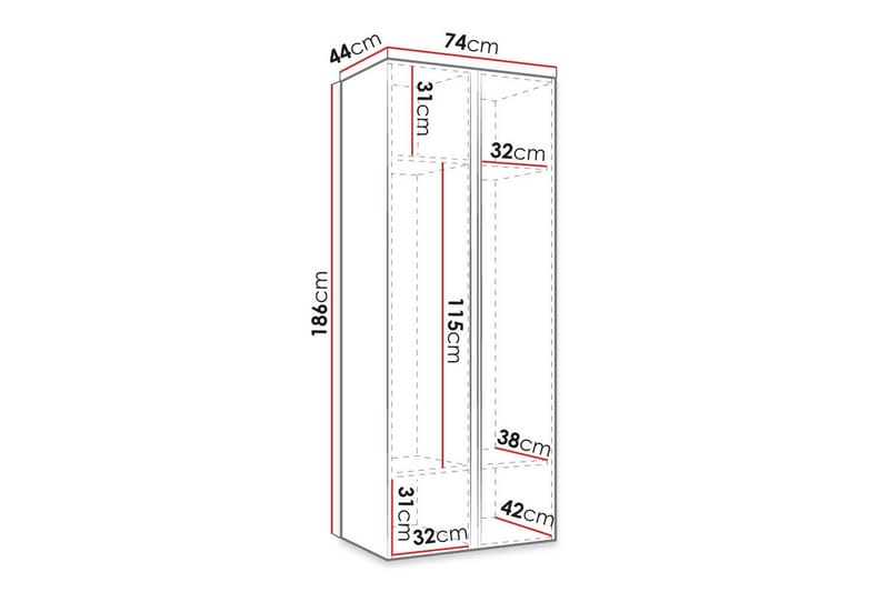 Dunvegan Highboard White - Säilytys - Kaappi - Säilytyskaappi