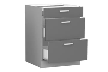 Grey Kaappi laatikoilla 60x52x82 cm - Säilytys - Kaappi - Säilytyskaappi