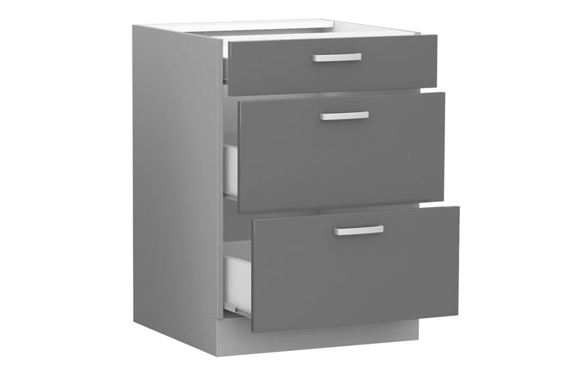 Grey Kaappi laatikoilla 60x52x82 cm - Säilytys - Kaappi - Säilytyskaappi