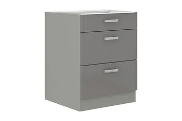 Grey Kaappi laatikoilla 60x52x82 cm - Säilytys - Kaappi - Säilytyskaappi