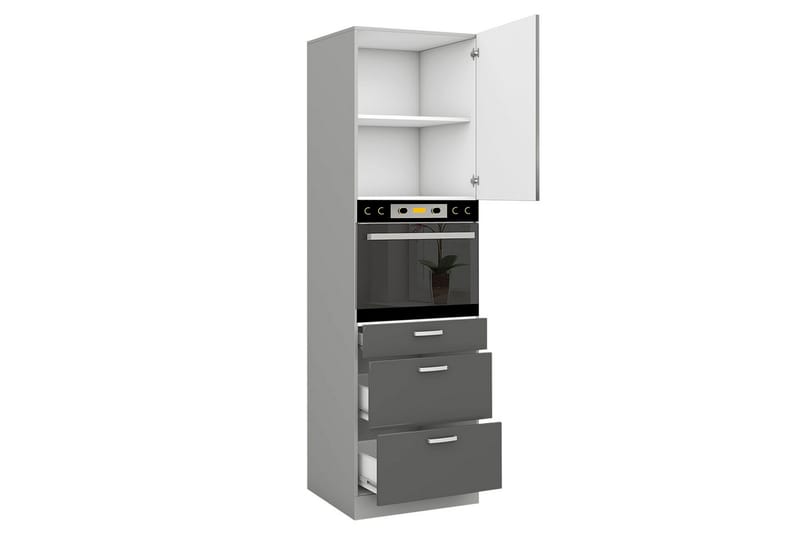 Grey Keittiökaappi 60x57x210 cm - Säilytys - Kaappi - Säilytyskaappi