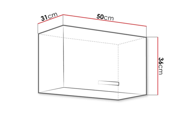 Grey Seinäkaappi 50x36x40 cm - Säilytyskaappi