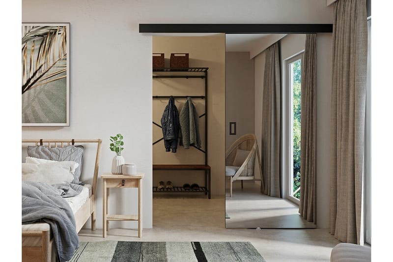 Highboard Clonmore - Musta - Säilytys - Kaappi - Säilytyskaappi