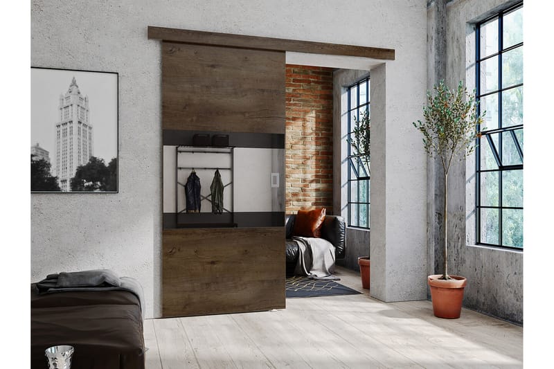 Highboard Clonmore - Musta - Säilytys - Kaappi - Säilytyskaappi