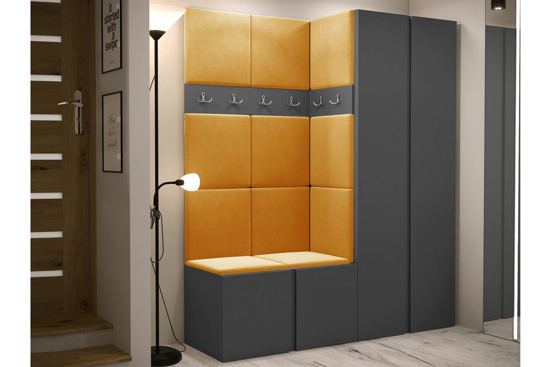 Highboard Dunvegan - Grafiitti - Säilytys - Kaappi - Säilytyskaappi