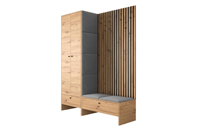 Highboard Dunvegan - Harmaa - Säilytys - Kaappi - Säilytyskaappi