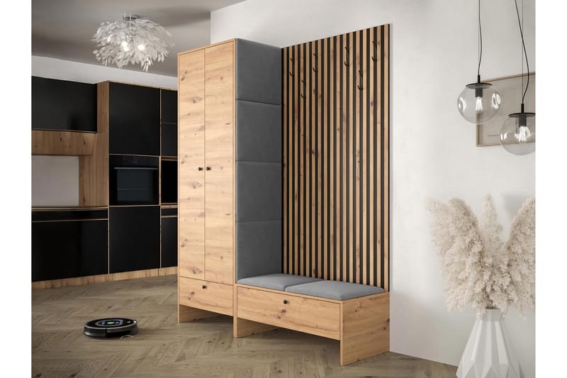 Highboard Dunvegan - Harmaa - Säilytys - Kaappi - Säilytyskaappi
