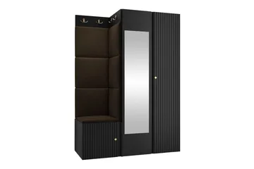 Highboard Dunvegan - Musta - Säilytys - Kaappi - Säilytyskaappi