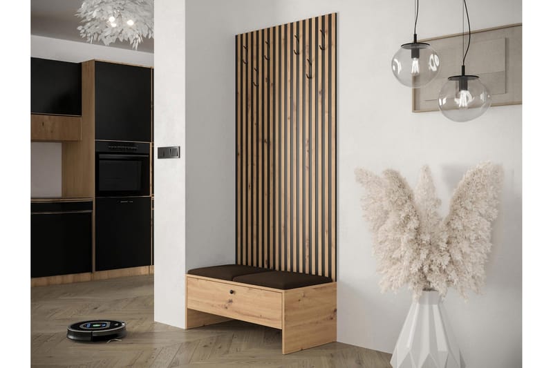 Highboard Dunvegan - Musta - Säilytys - Kaappi - Säilytyskaappi