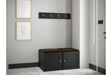Highboard Dunvegan - Musta - Säilytys - Kaappi - Säilytyskaappi