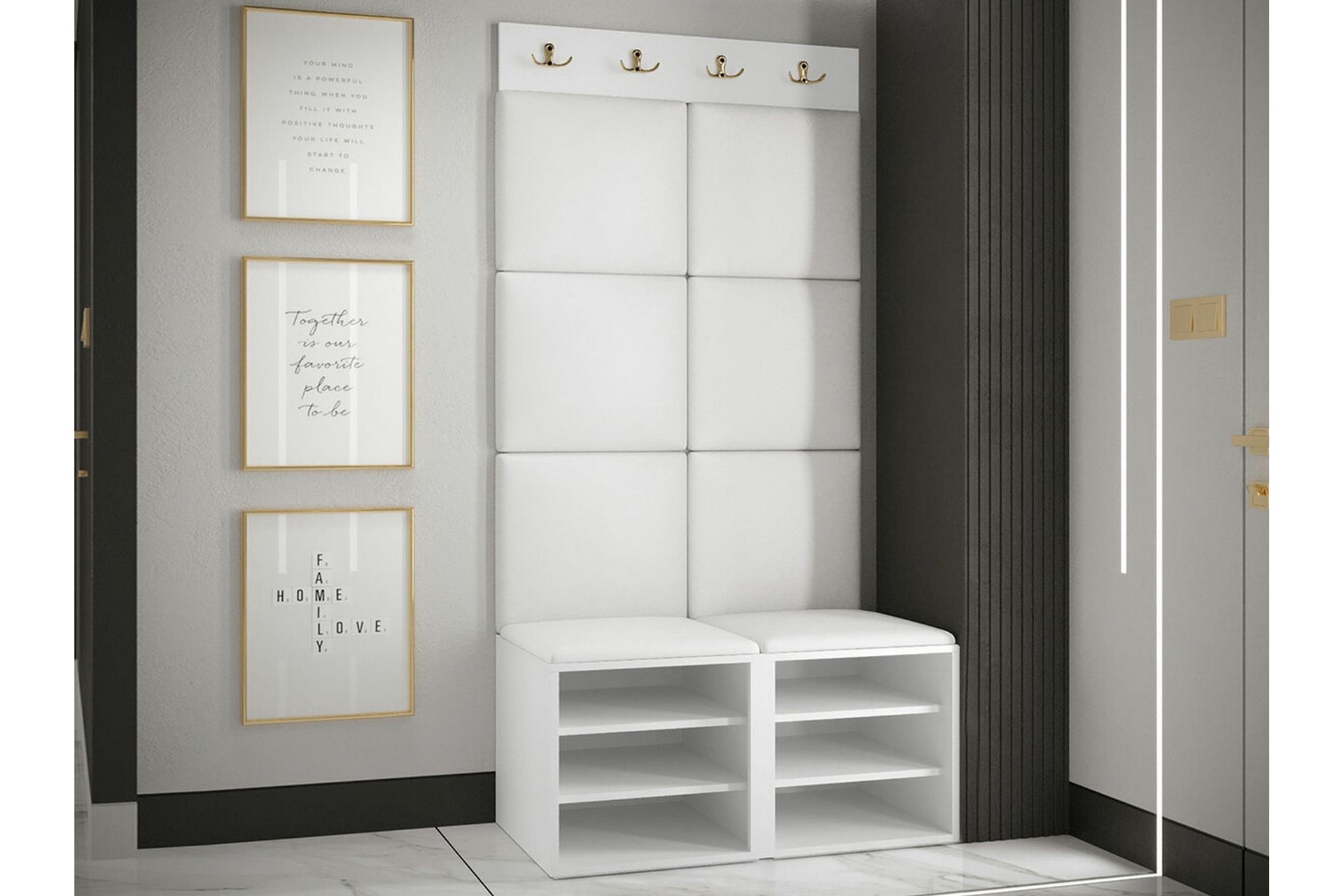 Highboard Dunvegan - Musta - Säilytys - Kaappi - Säilytyskaappi