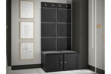 Highboard Dunvegan - Musta - Säilytys - Kaappi - Säilytyskaappi