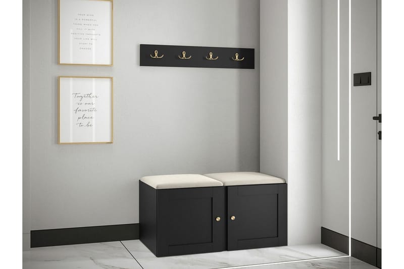 Highboard Dunvegan - Musta - Säilytys - Kaappi - Säilytyskaappi