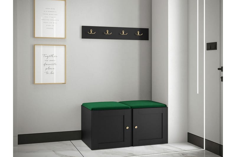 Highboard Dunvegan - Musta - Säilytys - Kaappi - Säilytyskaappi