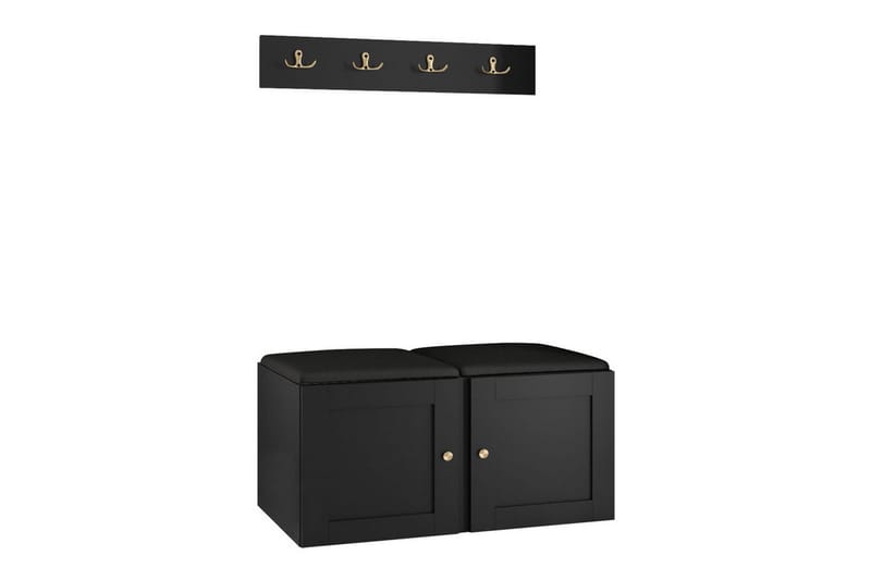 Highboard Dunvegan - Musta - Säilytys - Kaappi - Säilytyskaappi