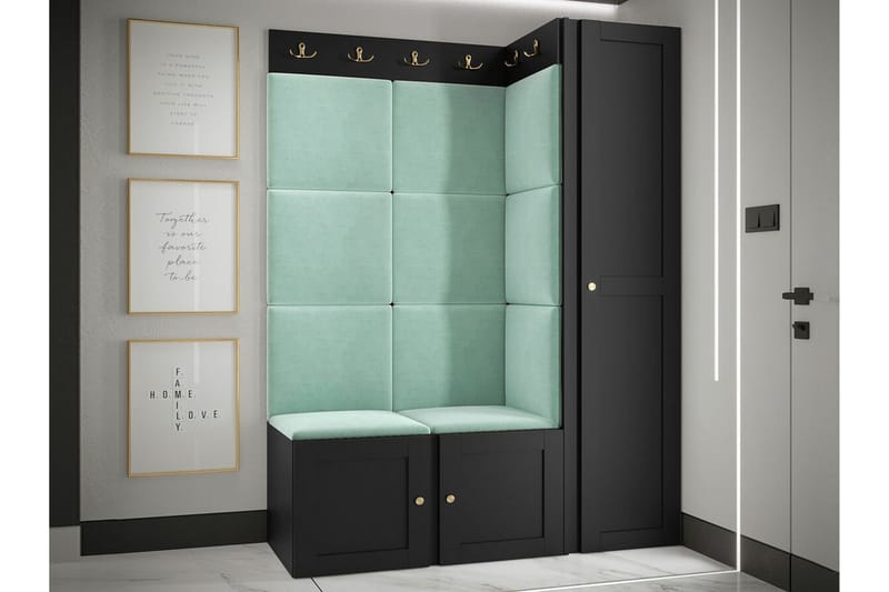 Highboard Dunvegan - Musta - Säilytys - Kaappi - Säilytyskaappi