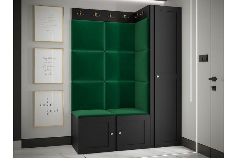 Highboard Dunvegan - Musta - Säilytys - Kaappi - Säilytyskaappi