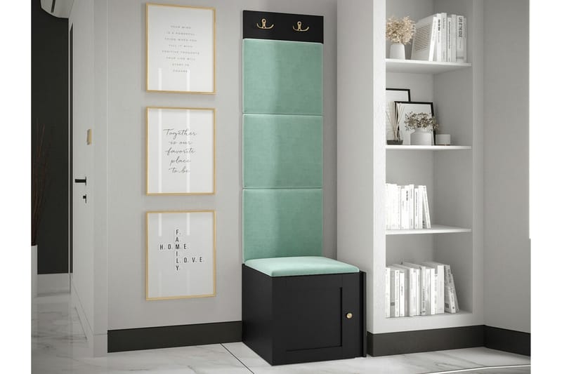 Highboard Dunvegan - Musta - Säilytys - Kaappi - Säilytyskaappi