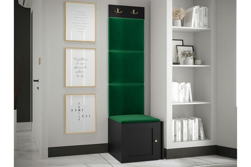 Highboard Dunvegan - Musta - Säilytys - Kaappi - Säilytyskaappi