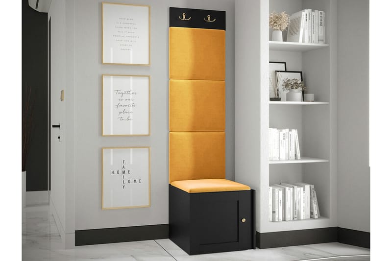 Highboard Dunvegan - Musta - Säilytys - Kaappi - Säilytyskaappi