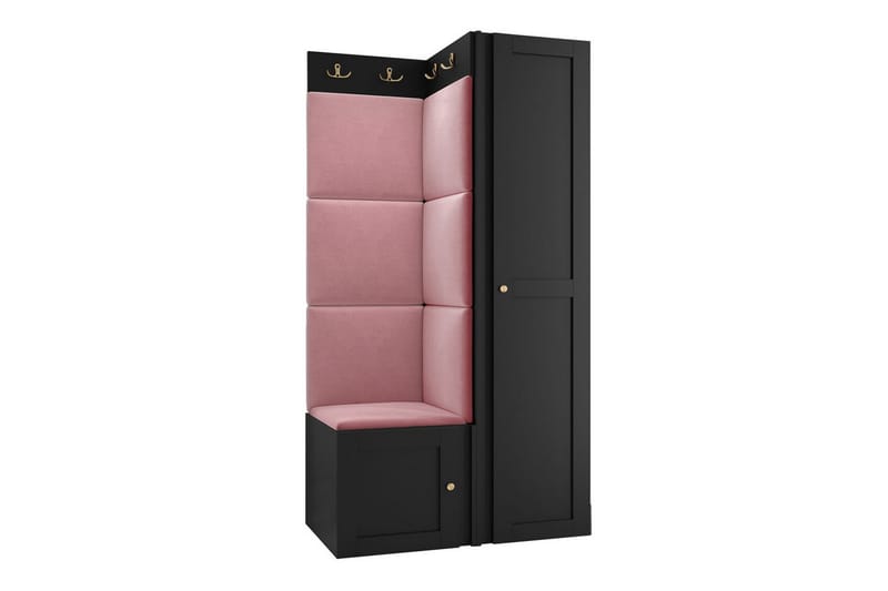 Highboard Dunvegan - Musta - Säilytys - Kaappi - Säilytyskaappi