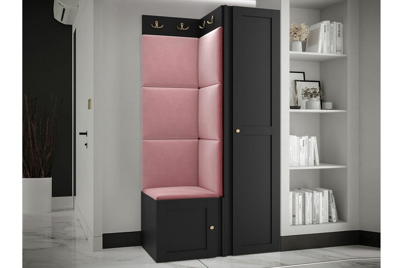 Highboard Dunvegan - Musta - Säilytys - Kaappi - Säilytyskaappi