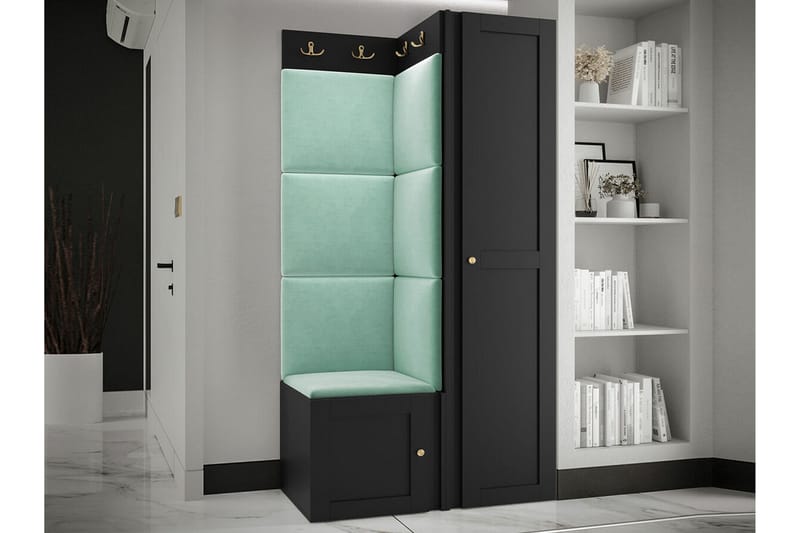 Highboard Dunvegan - Musta - Säilytys - Kaappi - Säilytyskaappi