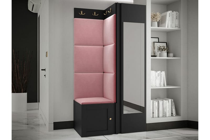 Highboard Dunvegan - Musta - Säilytys - Kaappi - Säilytyskaappi