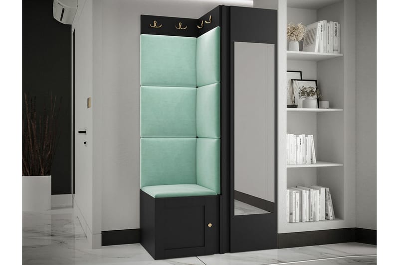 Highboard Dunvegan - Musta - Säilytys - Kaappi - Säilytyskaappi