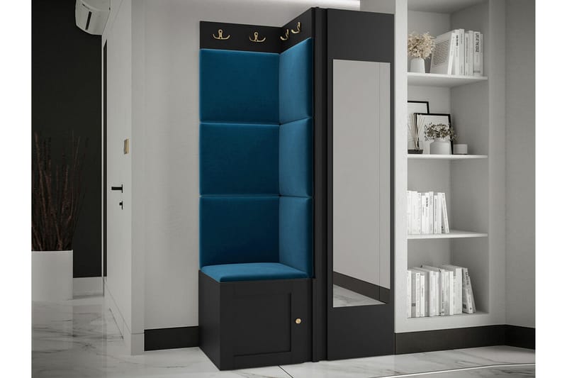 Highboard Dunvegan - Musta - Säilytys - Kaappi - Säilytyskaappi