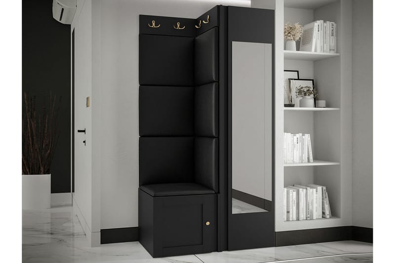 Highboard Dunvegan - Musta - Säilytys - Kaappi - Säilytyskaappi
