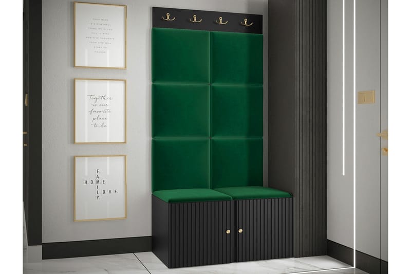 Highboard Dunvegan - Musta - Säilytys - Kaappi - Säilytyskaappi