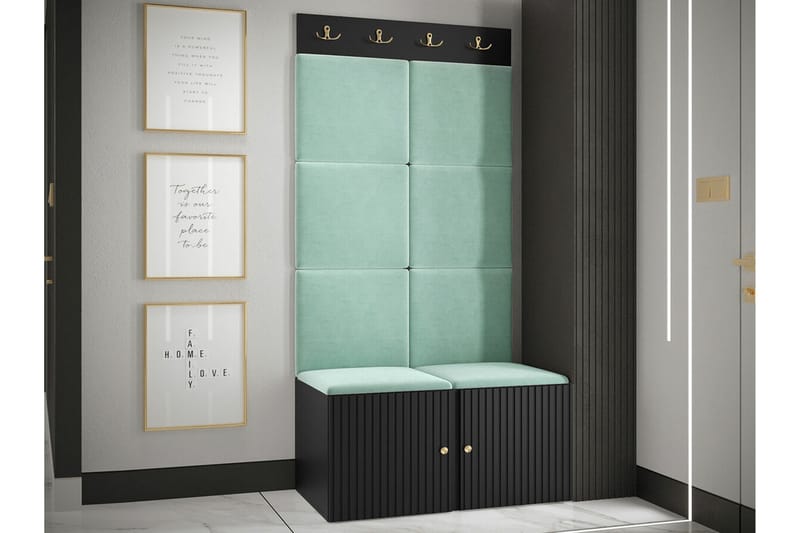 Highboard Dunvegan - Musta - Säilytys - Kaappi - Säilytyskaappi