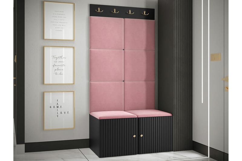Highboard Dunvegan - Musta - Säilytys - Kaappi - Säilytyskaappi