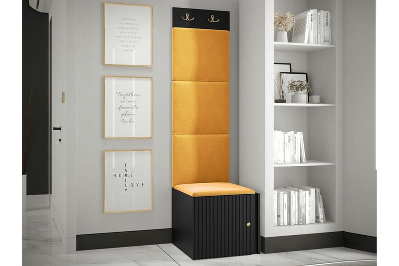 Highboard Dunvegan - Musta - Säilytys - Kaappi - Säilytyskaappi