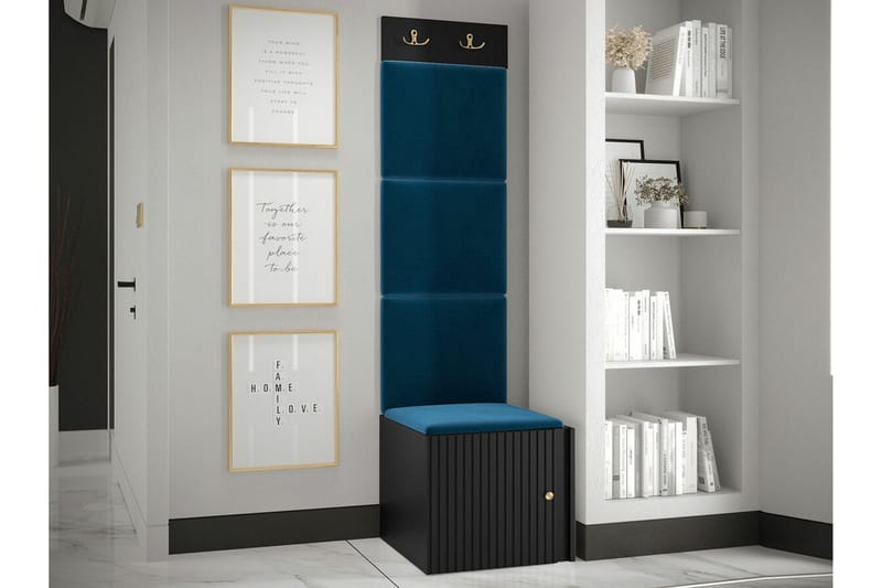 Highboard Dunvegan - Musta - Säilytys - Kaappi - Säilytyskaappi