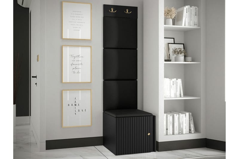 Highboard Dunvegan - Musta - Säilytys - Kaappi - Säilytyskaappi