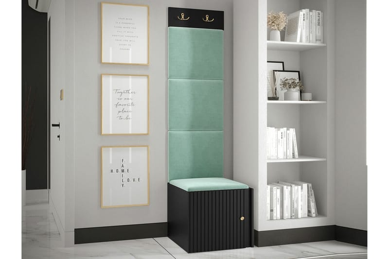 Highboard Dunvegan - Musta - Säilytys - Kaappi - Säilytyskaappi
