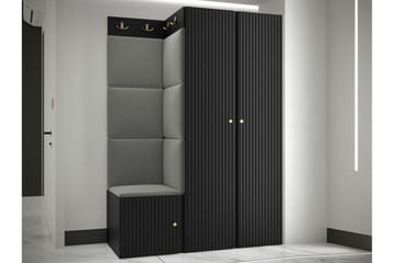 Highboard Dunvegan - Musta - Säilytys - Kaappi - Säilytyskaappi