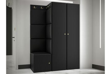 Highboard Dunvegan - Musta - Säilytys - Kaappi - Säilytyskaappi