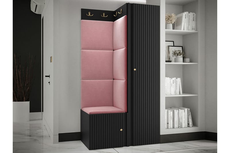 Highboard Dunvegan - Musta - Säilytys - Kaappi - Säilytyskaappi