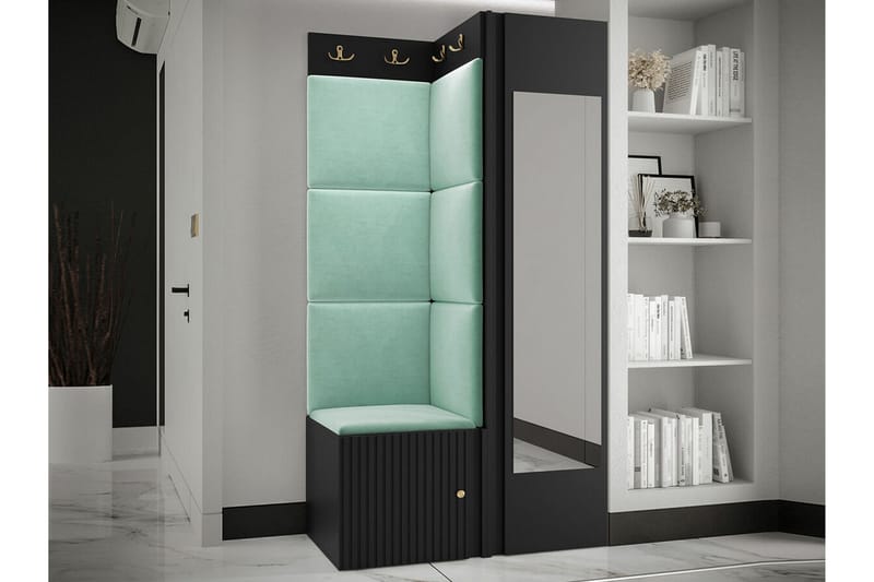 Highboard Dunvegan - Musta - Säilytys - Kaappi - Säilytyskaappi