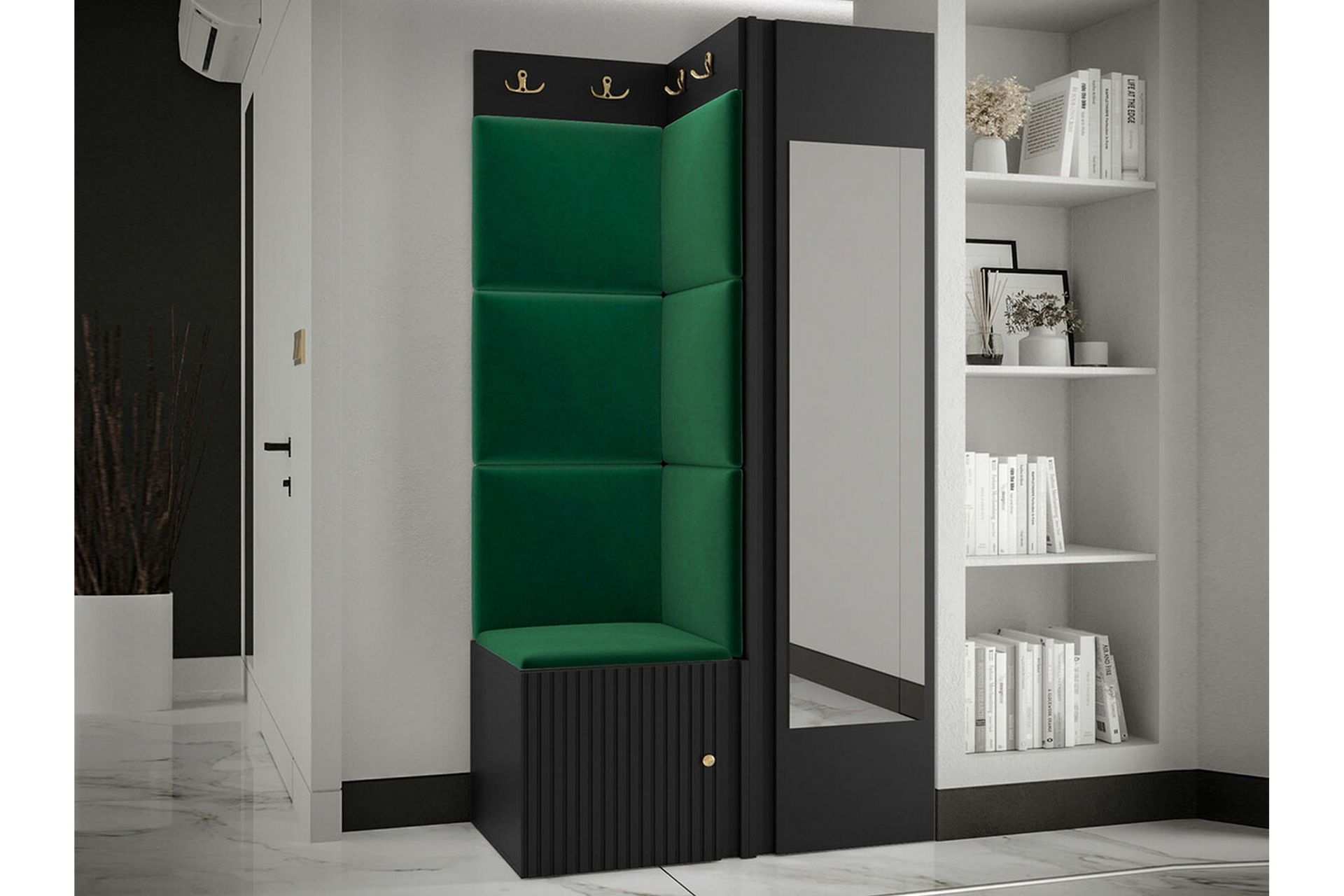 Highboard Dunvegan - Musta - Säilytys - Kaappi - Säilytyskaappi