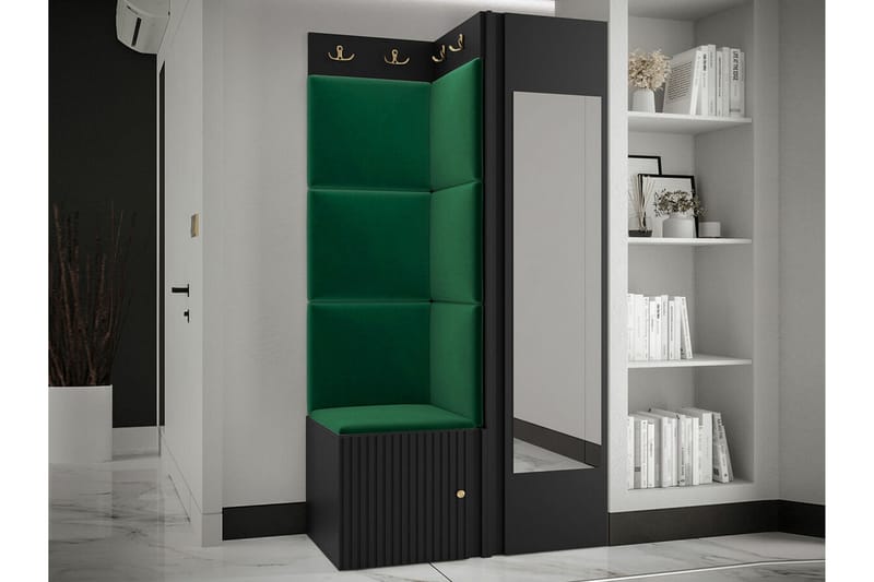 Highboard Dunvegan - Musta - Säilytys - Kaappi - Säilytyskaappi