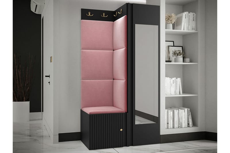 Highboard Dunvegan - Musta - Säilytys - Kaappi - Säilytyskaappi